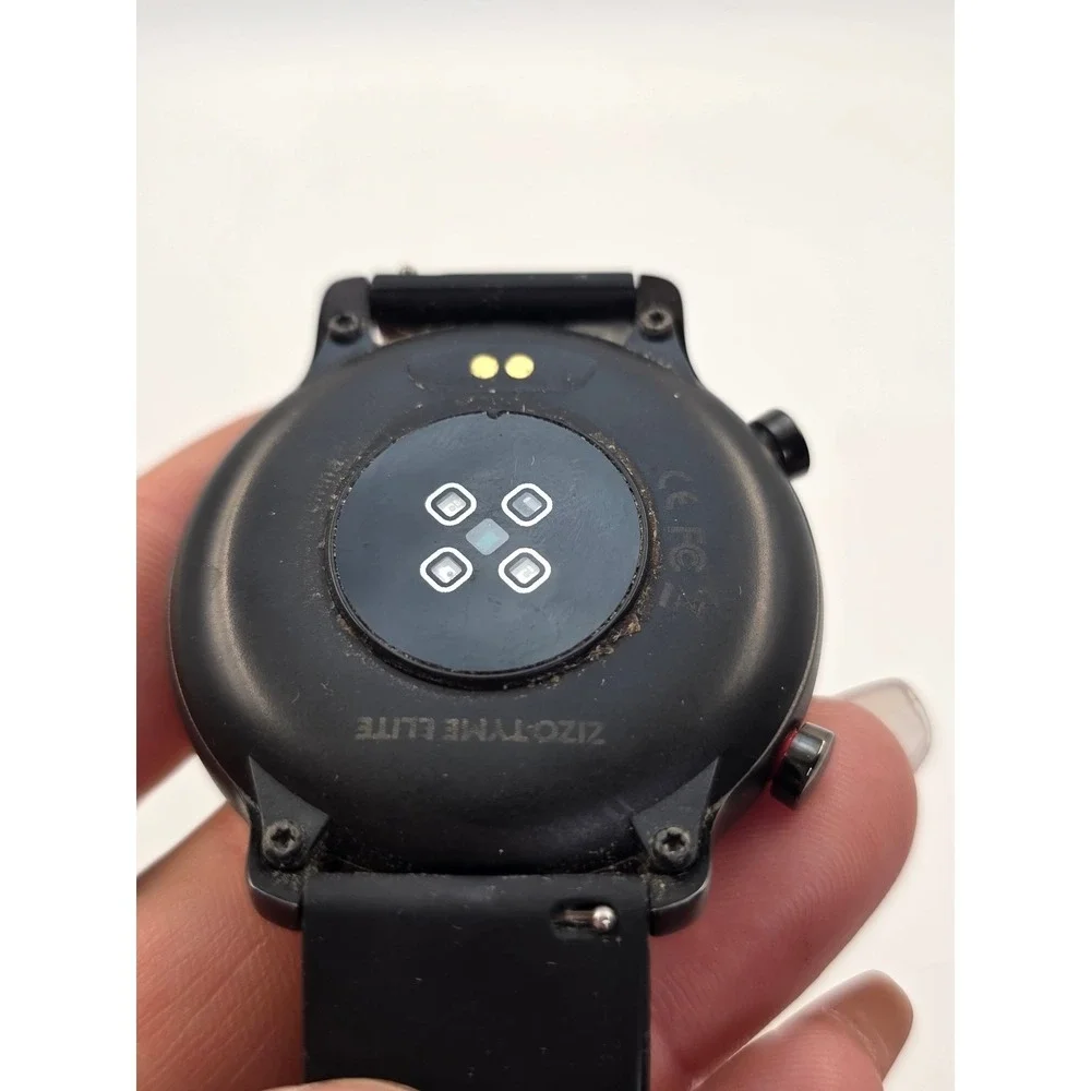 Zizo Tyme‎ Elite Smartwatch Black Silicone Band Fitness Tracker Round Case